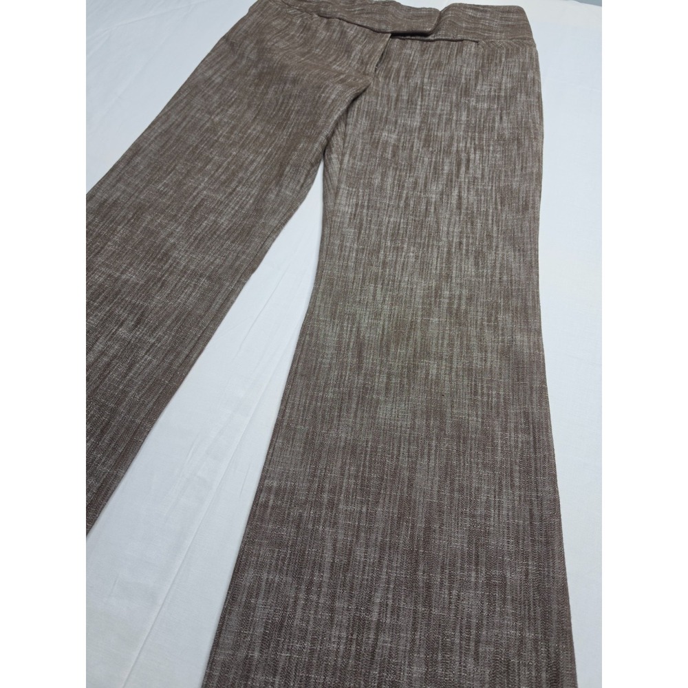 BCX Pants Women's 9 Brown Cotton Stretch Flat Front Mid-Rise Flared Leg Outdoor - Picture 3 of 7